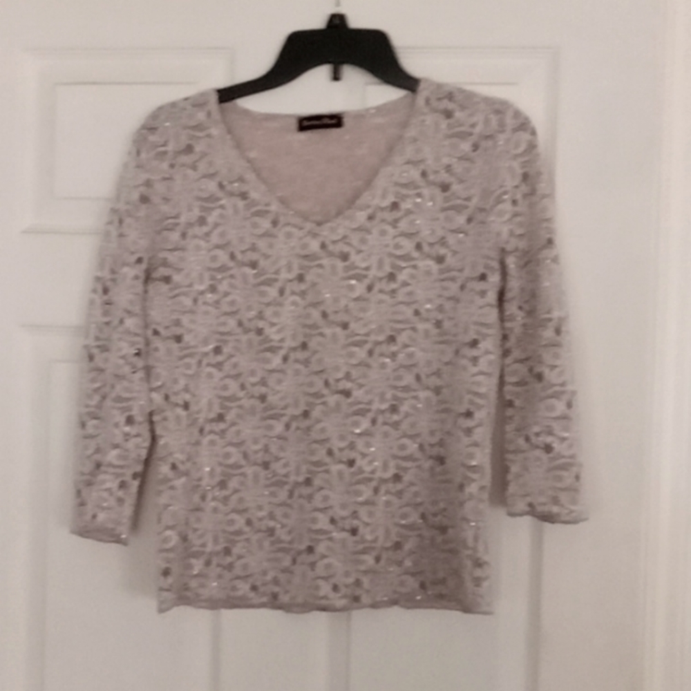 Beige shimmery blouse